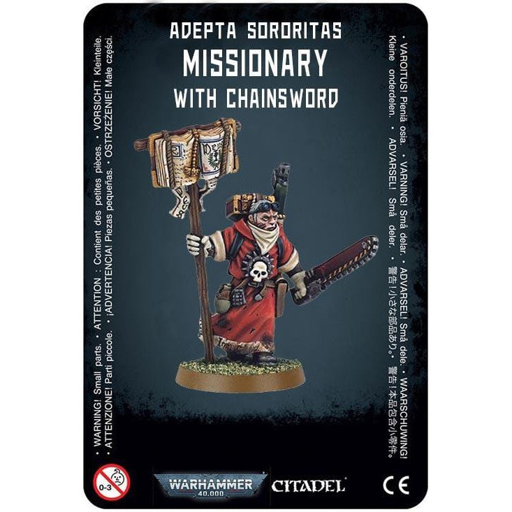 Adepta Sororitas Missionary with Chainsword (Metal) ( 8066-MW ) - Used