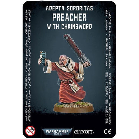 Adepta Sororitas Preacher with Chainsword (Metal) ( 8068-MW ) - Used